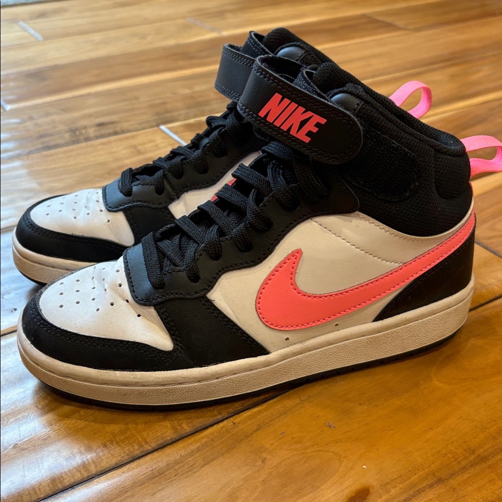 Nike Black and Pink High-Tops